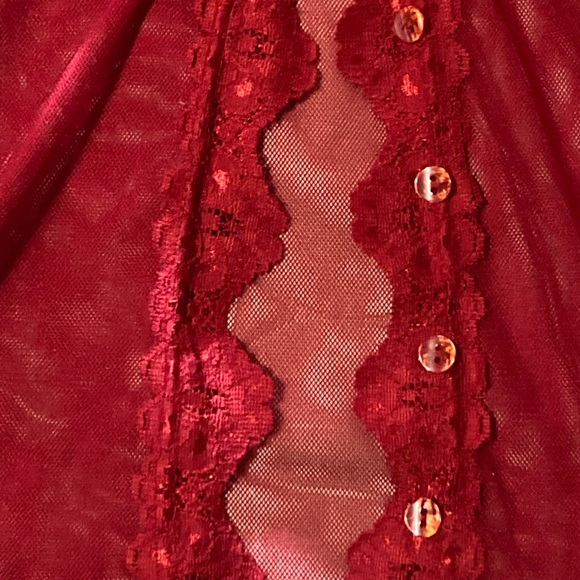 Red Mesh Top - Picture 3 of 3